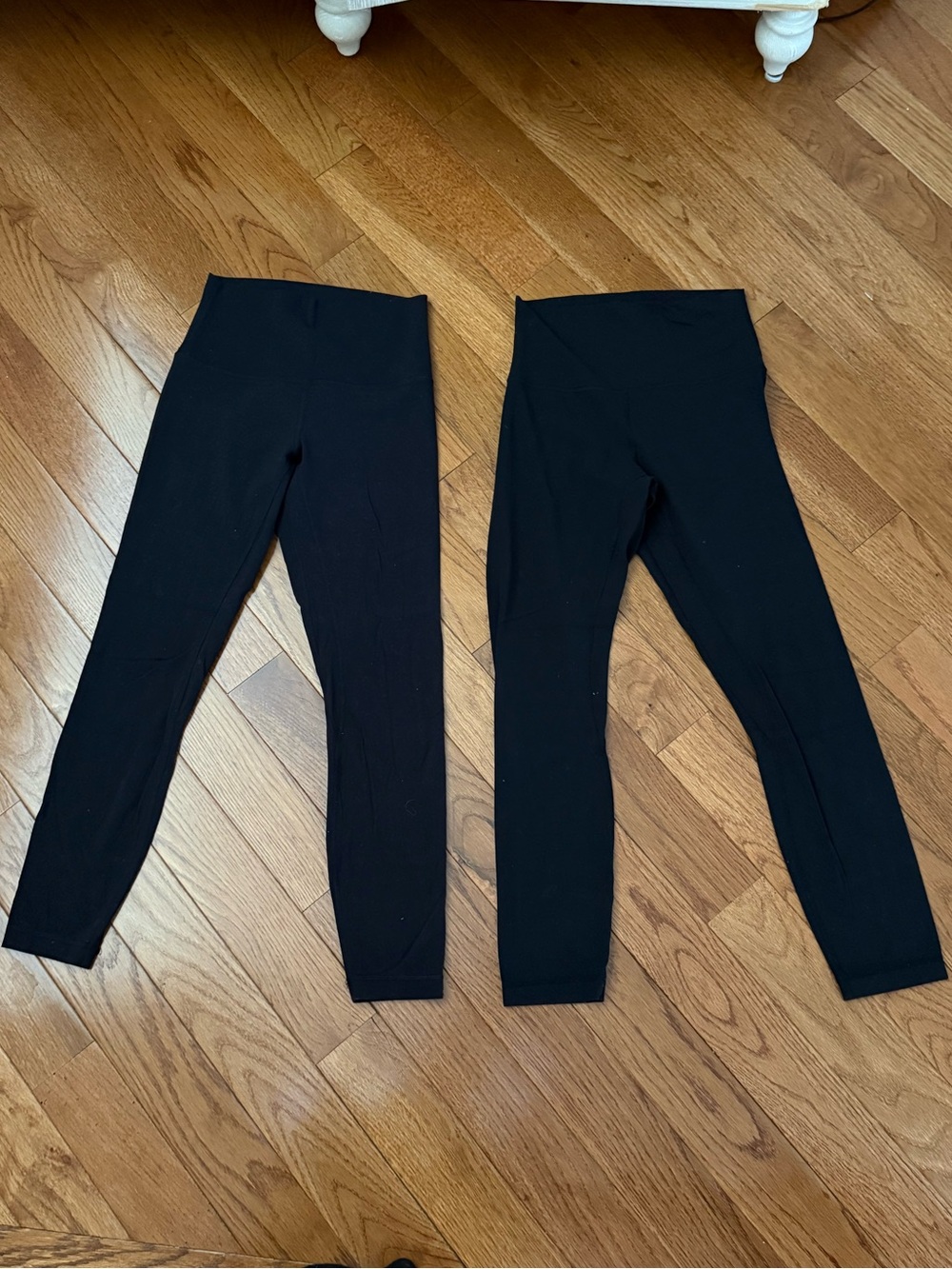 Two LULULEMON Black Align High-Waist Leggings Pair - Classic Solid Black